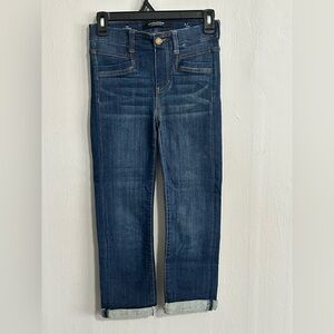 Liverpool Jeans Dark Indigo Cropped  Ankle Skinny Jeans